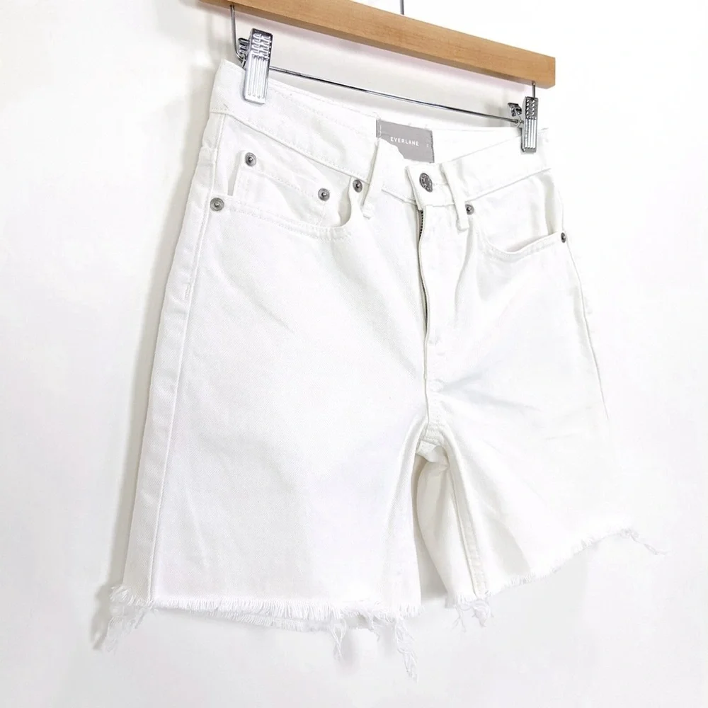 Everlane Relaxed White‎ Denim Short 27
